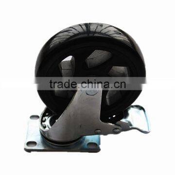 5 inch pvc wheel swivel castors with brake