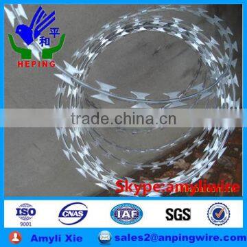 Stainless Steel Single Coil Razor Wire / barbed wire