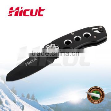 Black Coating Blade Liner Lock Folding Knife, Camping Knife With Clip