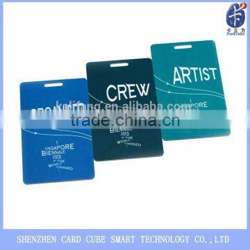 special designed pvc business card with cube hole