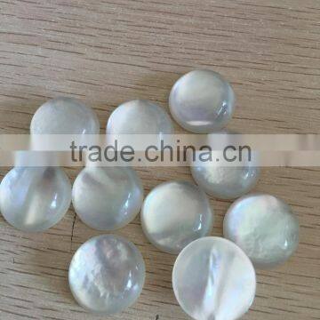 White Mop Cabochons With Epoxy Resin photo-2