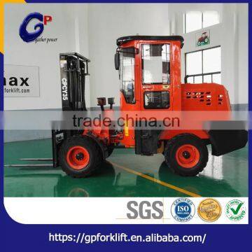China Flexible Hydraulic Steering System Easy Operate Rough Terrain Forklift for Sale photo-3