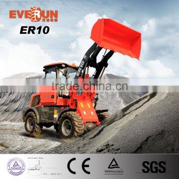 Everun Brand Mini Garden Wheel Loader With Grass Forks/ Auger/ Cutter Head