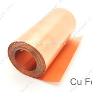 Electroplate 0.1-5mm 99.999% pure copper Cu foil