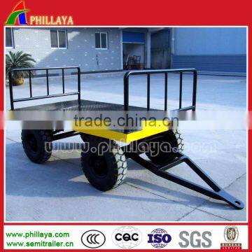 30 tons side wall bulk cargo transport drawbar / full small car trailer for sale