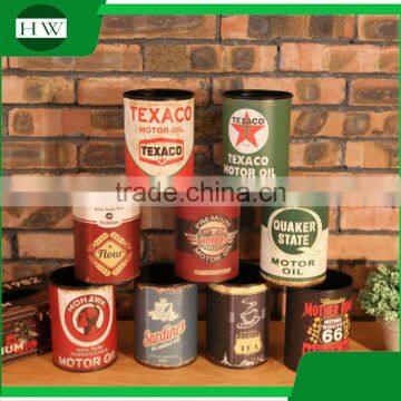 Multipurpose Tinplate Tin Retro Antique Penholder Storage Pen Container Case Box Holder photo-3