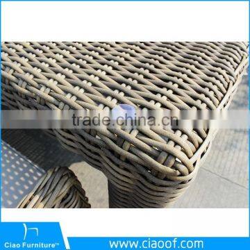 Внешняя квадратная обеденная стол для 8 человек из синтетического плетеного материала photo-6