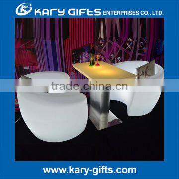 Plastic Material Led Light up Furniture Height Adjustable Cocktail Table photo-2