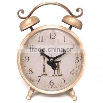 Bedroom Table Clock Metal Decorative Desk Clock Alarm Clock