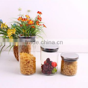 transparent borosilicate glass storage jar