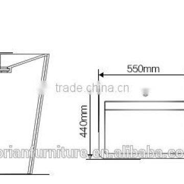 Acrylic Solid Surface Corian New Design Hote Bathroom Basin Stand photo-5