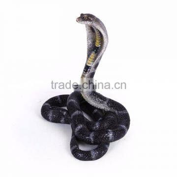 Antique Animal Craft King Cobra Snake Resin Statue photo-2