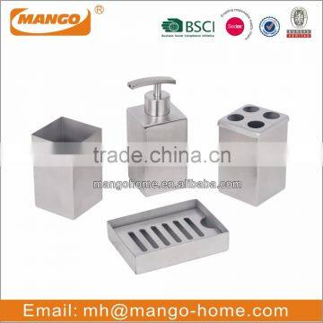 6pcs Round Stainless Steel Bathroom Set photo-6