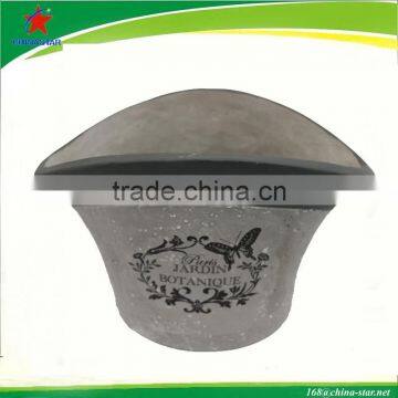 Modern Indoor Pots and Planters Oval Concrete Planter photo-2