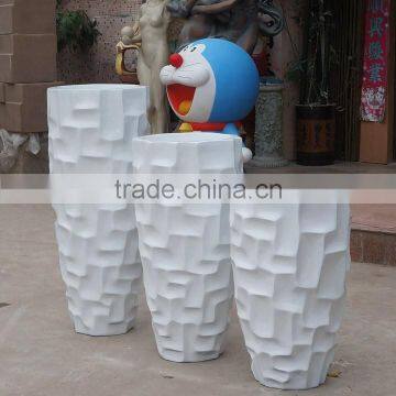 White Fiberglass Flowerpot photo-5
