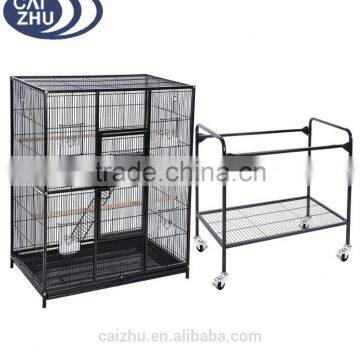 63" Inch Indoor Bird Parrot Chinchillas Ferret Cage Cockatiel House W/Stand Metal Wheel photo-3