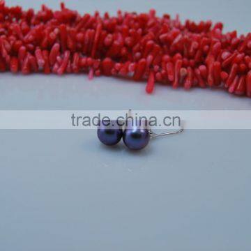 AAA 7-8mm Raindrop Freshwater Pearl Earrings With Silver Clasp photo-3