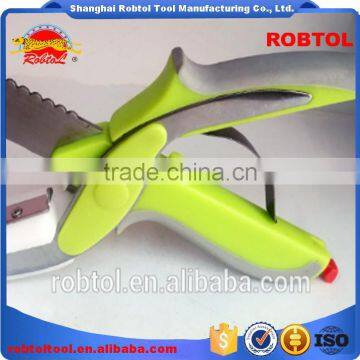 6 in 1 Kitchen Clever Scissors Shears Multi Function Clever Cutter Food Choppers Smart Knife Board Vegetable Slicer photo-5