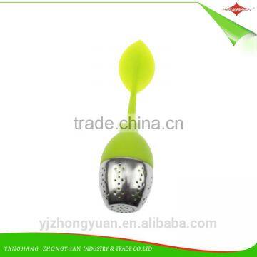 ZY-F1123 Silicone Tea Strainer Infuser Diffuser Filter With Leaf Lid,steel Ball,resting Plate photo-2