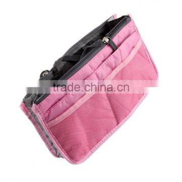 Korean Stylish Travel Cosmetic Bag Insert Woman Handbag Organiser Padded 6 colors Organiser Bag Wholesale Handbag China