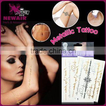 New temporary water based tattoo sticker skull water transfer temporary tattoo Sticker