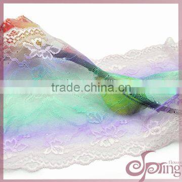 Vintage nylon webbing lace trimming fabric, elastic webbing for dress, wedding
