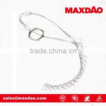 Open weave hoisting grip for 7/8" in coaxial cable