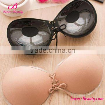 No Moq Foam Silicone Nude Invisible Girls Sexy Low Back Backless And Strapless Bra