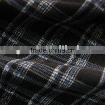 21w cotton pigment plaid print corduroy fabric