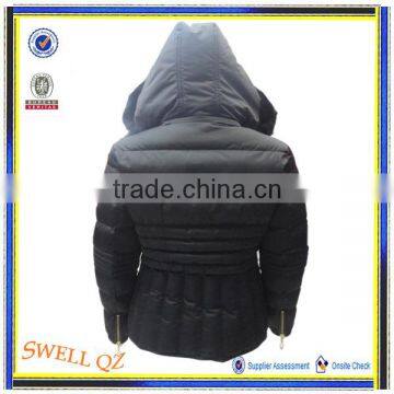 China Wholesale Lady Winter Padded Jacket With Fur Hood photo-2