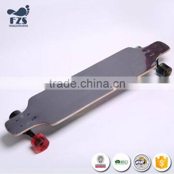 HSJ63 4wheels longboard wholesale freestyle maple longboard skateboard