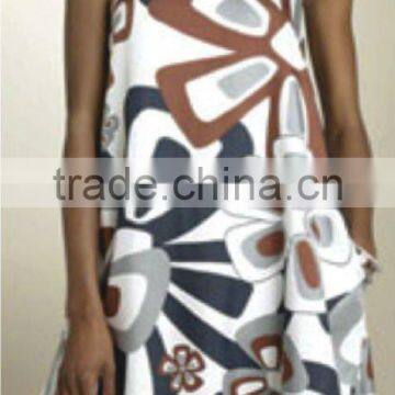 Printed Cotton Strap Dress