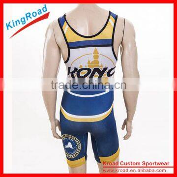 Full Digital Sublimation Wrestling Singlets/gym singlet made of spandex fabric/men's sports singlet