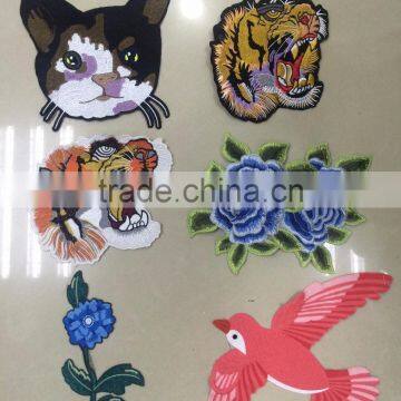 embroiderey animal and flower badge designs