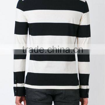 Wholesale Stripes Comfort Mans Two Color Polo Shirts photo-4