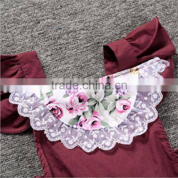 Summer Soft Baby Girls Lace Ruffle Romper Infant Soild Color Bodysuit Wholesale Children Clothes photo-3