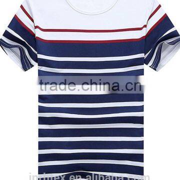 Manufacturers in China 100% Cotton no Design Striped T-shirt photo-3