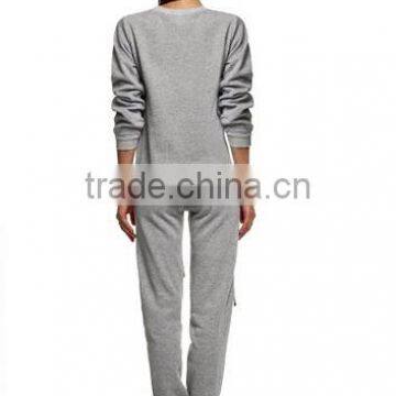 Women's Winter Warm Thicken Sweatshirts 100% Cotton 2Pcs Long Sleeve Sweat and Pants Outfits Set photo-2