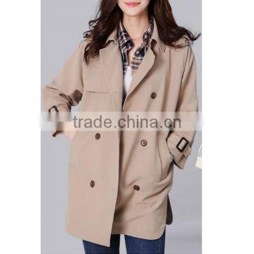 2015 High Quality Customized Spring Ladies Long Cotton Coat photo-3