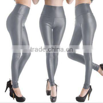 EY0042L 2015 New Autumn and Winter Leather Women PU High Waist High Elastic Leggings photo-2