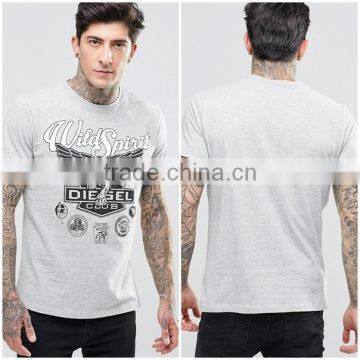 New style fashion pattern printing soft jersey man t-shirt slim fit t-shirt