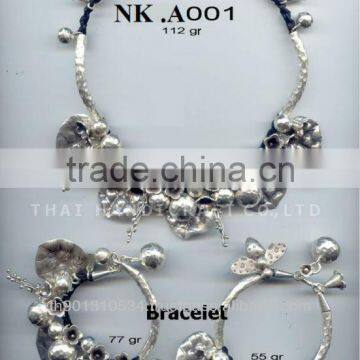 Thai Karen Silver Bracelet & Necklace Jewelry 925 Sterling Silver