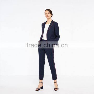 New Fashion Italian Collars Edging Trim Button Fasten Dot Print Jackets Womens photo-2