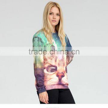 Unisex Polyester/spandex Full Sublimation Crewneck Sweatshirt