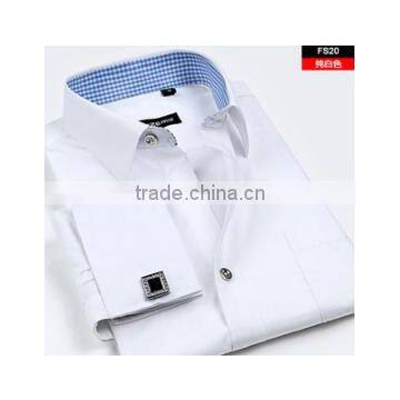 100%Cotton High Quality Men Wedding Dress Business Slim Fit Shirts For Men Long Sleeve photo-5