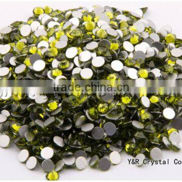 SS30 288pcs/lot Olivine Color High Quality Nails Flat Back Non HotFix Rhinestones photo-3