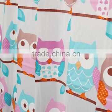Cute Owl Shower Curtains PEVA 7171" Bathroom Products Waterproof Polyester Shower Bath Curtain With 12 Hooks photo-6