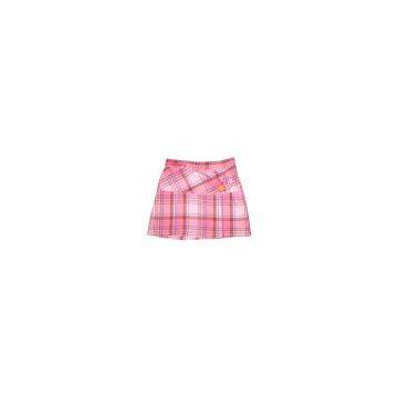 Girls'' Check Pleated Skirt