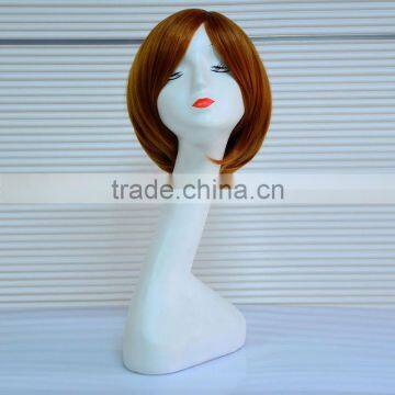 High Quality 2016 New Fashion Pink Wavy Short Bob Wig For Female Model photo-4