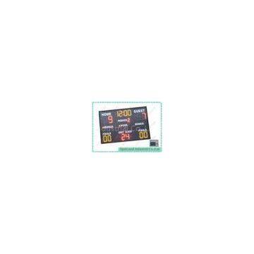 Red Yellow College Basketball Scoreboard With Wireless RF Console